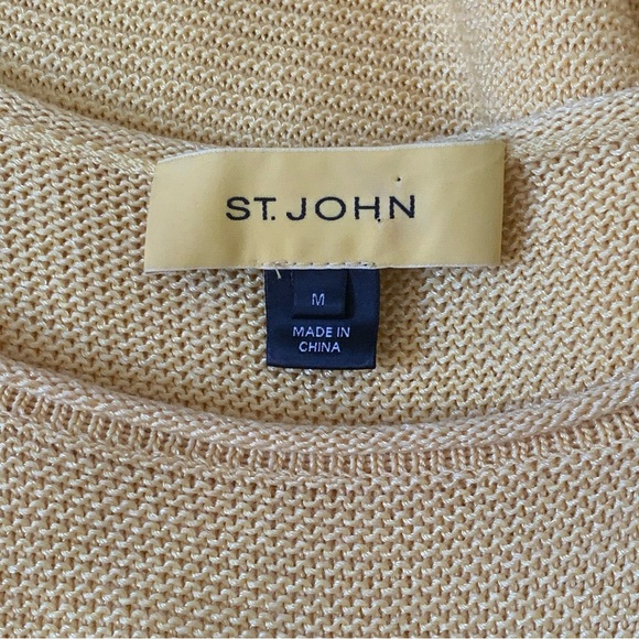 ST. JOHN Yellow Label Wool Blend Oversized Knit Sweater Size Medium Long Sleeve - Picture 5 of 10
